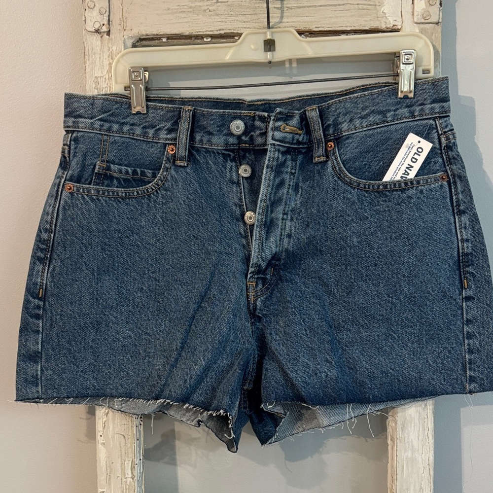 Old Navy Women's Dark Button-Fly Cutoff Shorts